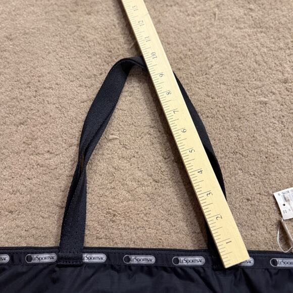 Lesportsac Tote Bag Sequin Anchor Zip Closure Inside Zip Pocket Black - Picture 7 of 8